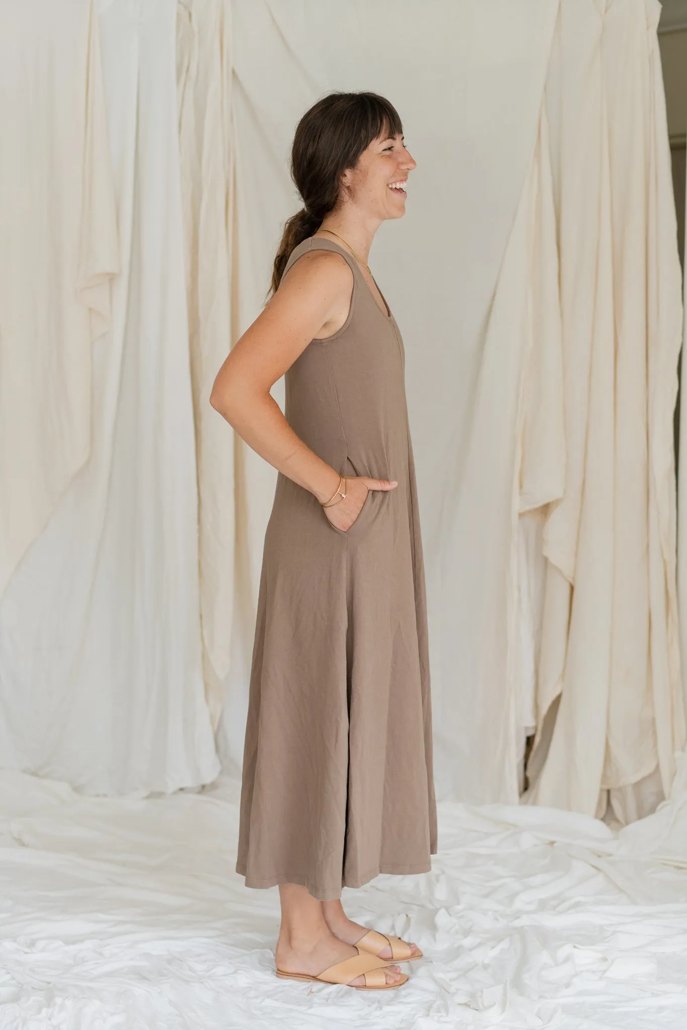 Cruise Midi Dress - Dark Umber