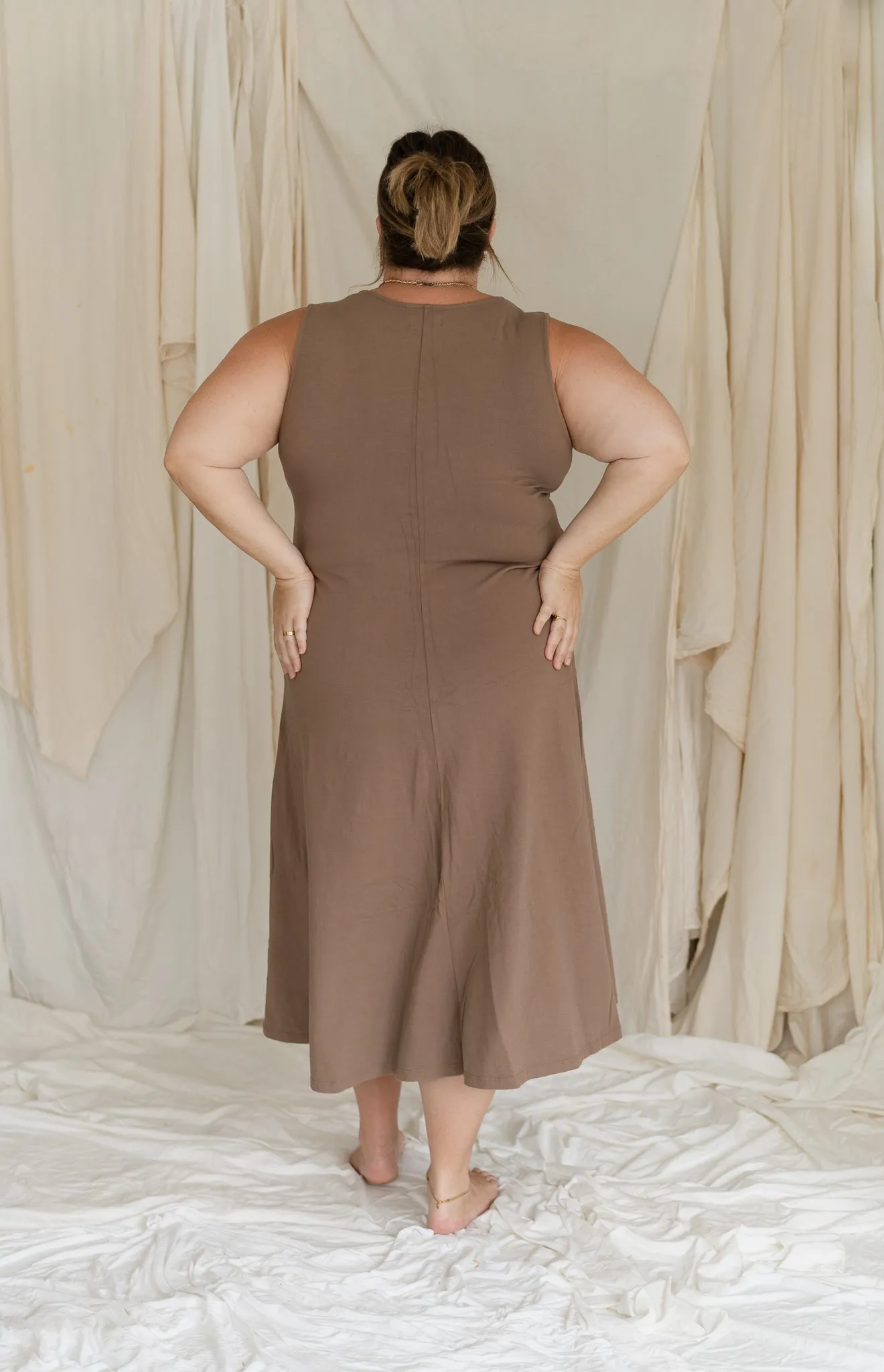 Cruise Midi Dress - Dark Umber