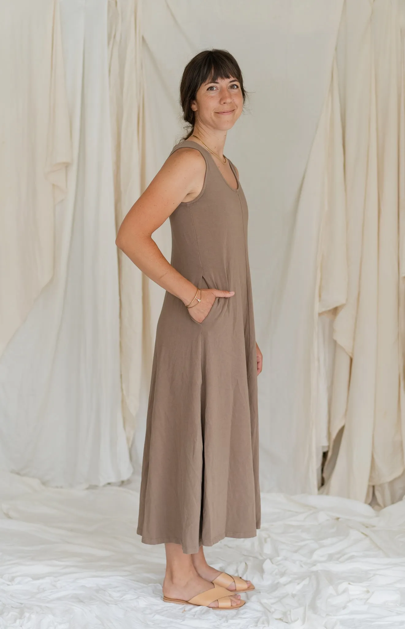 Cruise Midi Dress - Dark Umber