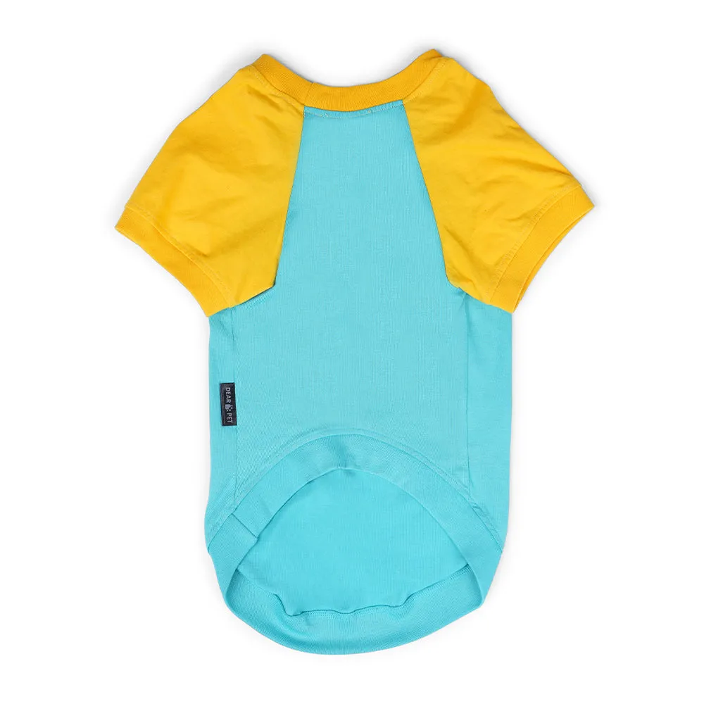 Dear Pet Sea Green & Yellow Dog T-Shirt