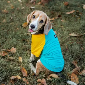 Dear Pet Sea Green & Yellow Dog T-Shirt