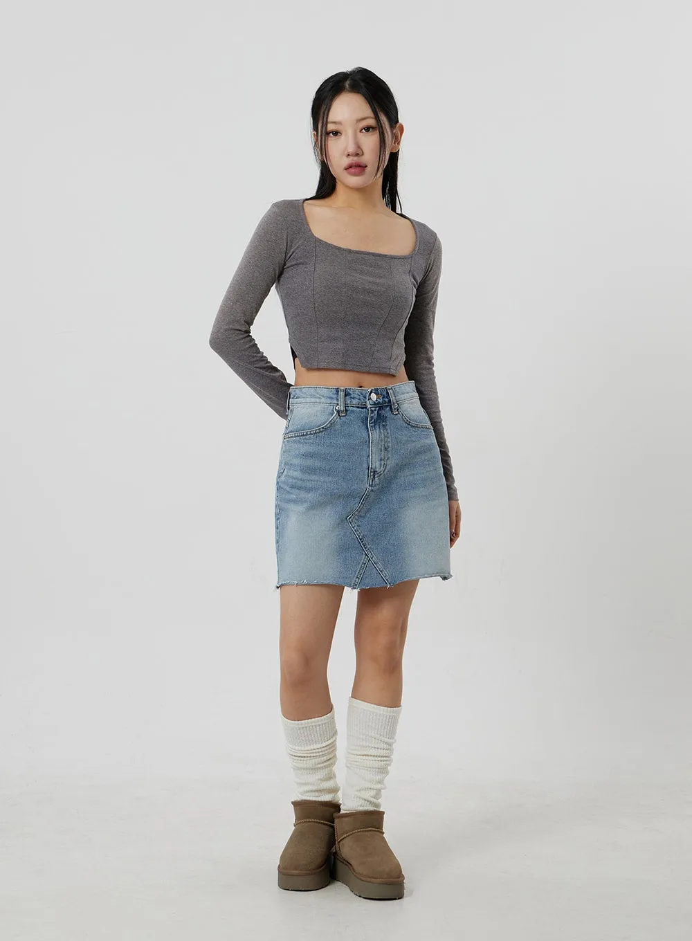 Denim Mini Skirt CF302