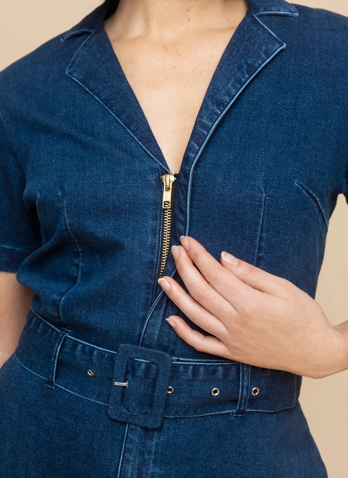 Denim Romper (Final Sale)