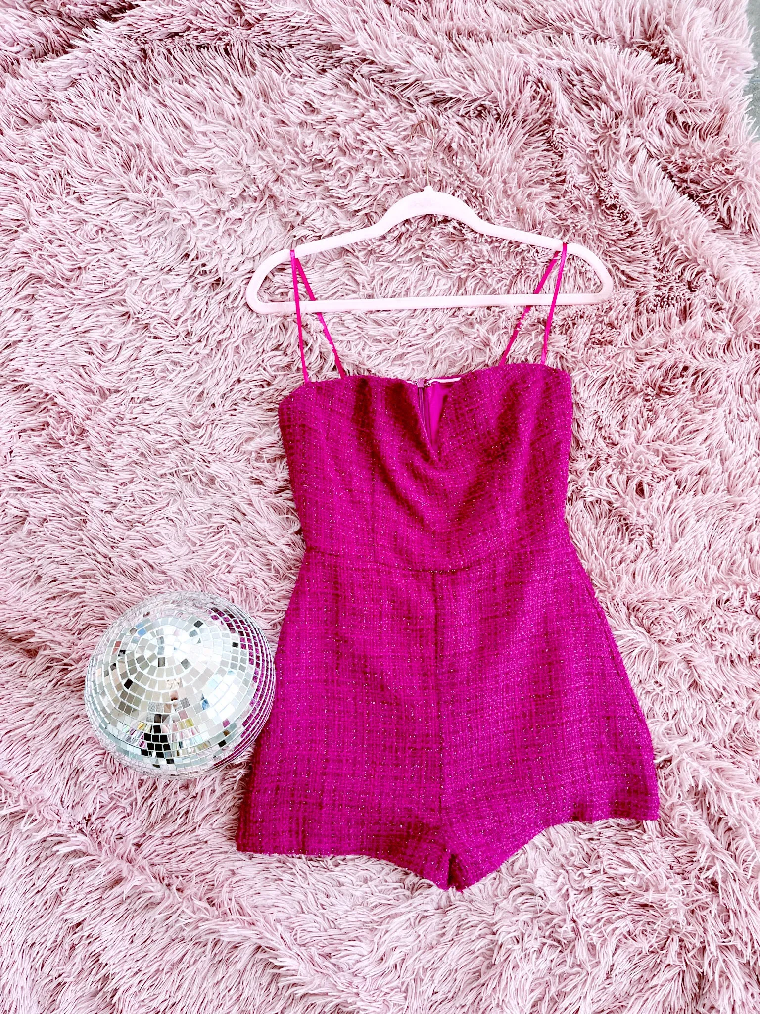 Donegal Deep Pink Tweed Romper