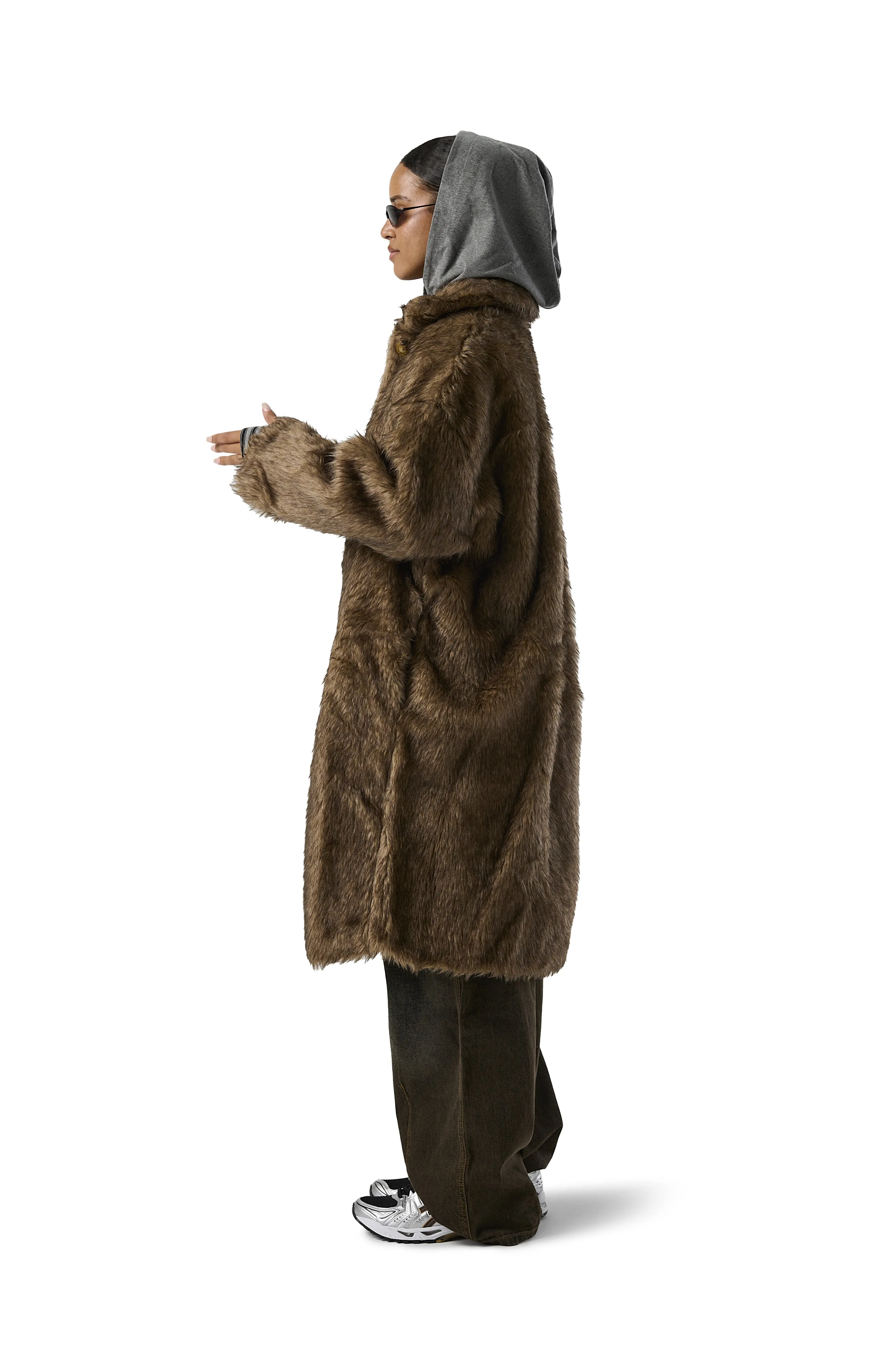 Donnie Faux Fur Longline Coat