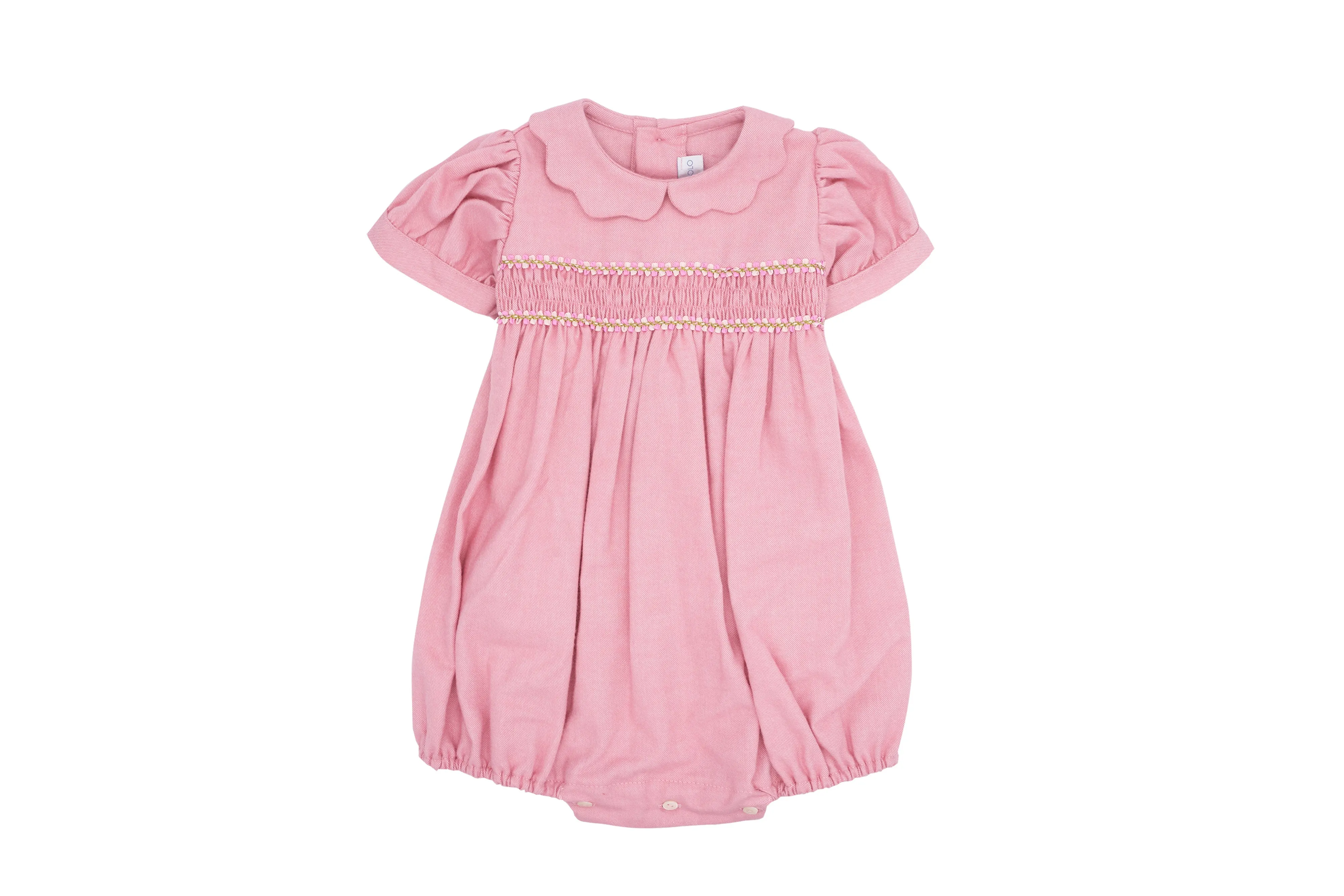 Elena Smock Romper - Pink