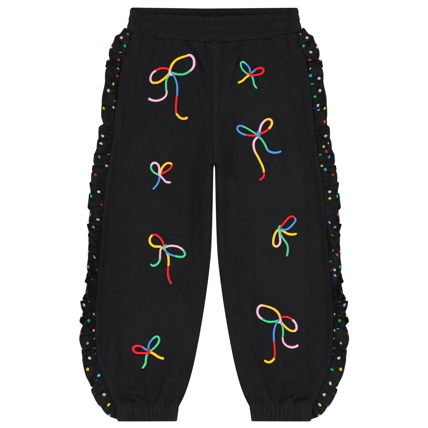 Embroidered Bow Joggers