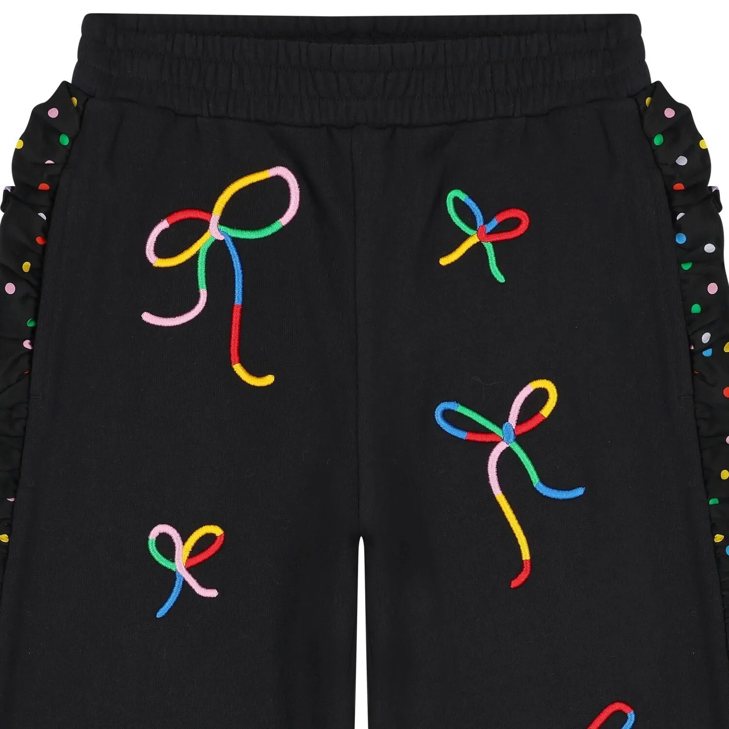 Embroidered Bow Joggers