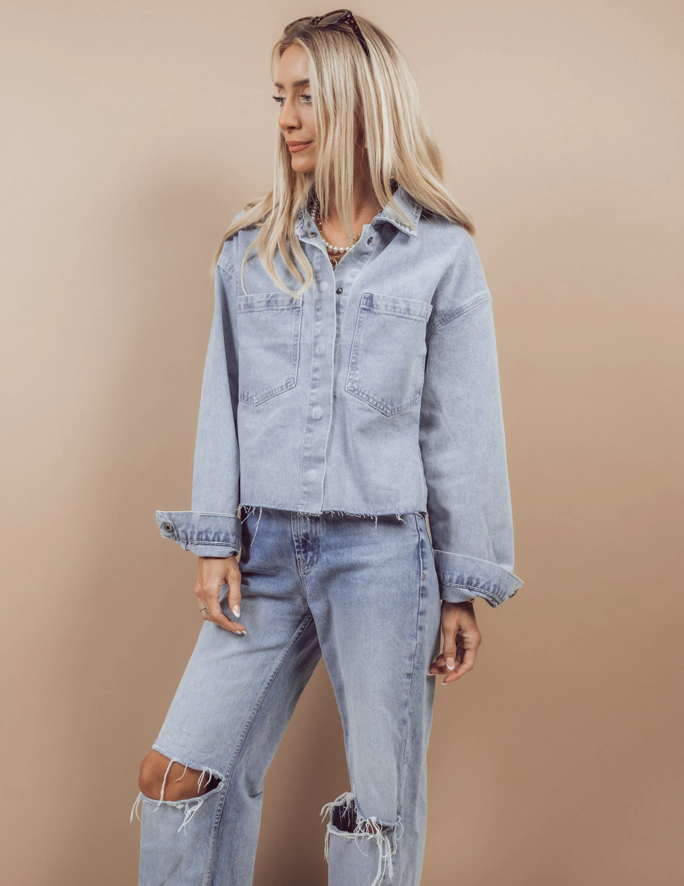 Essie Cropped Denim Jacket