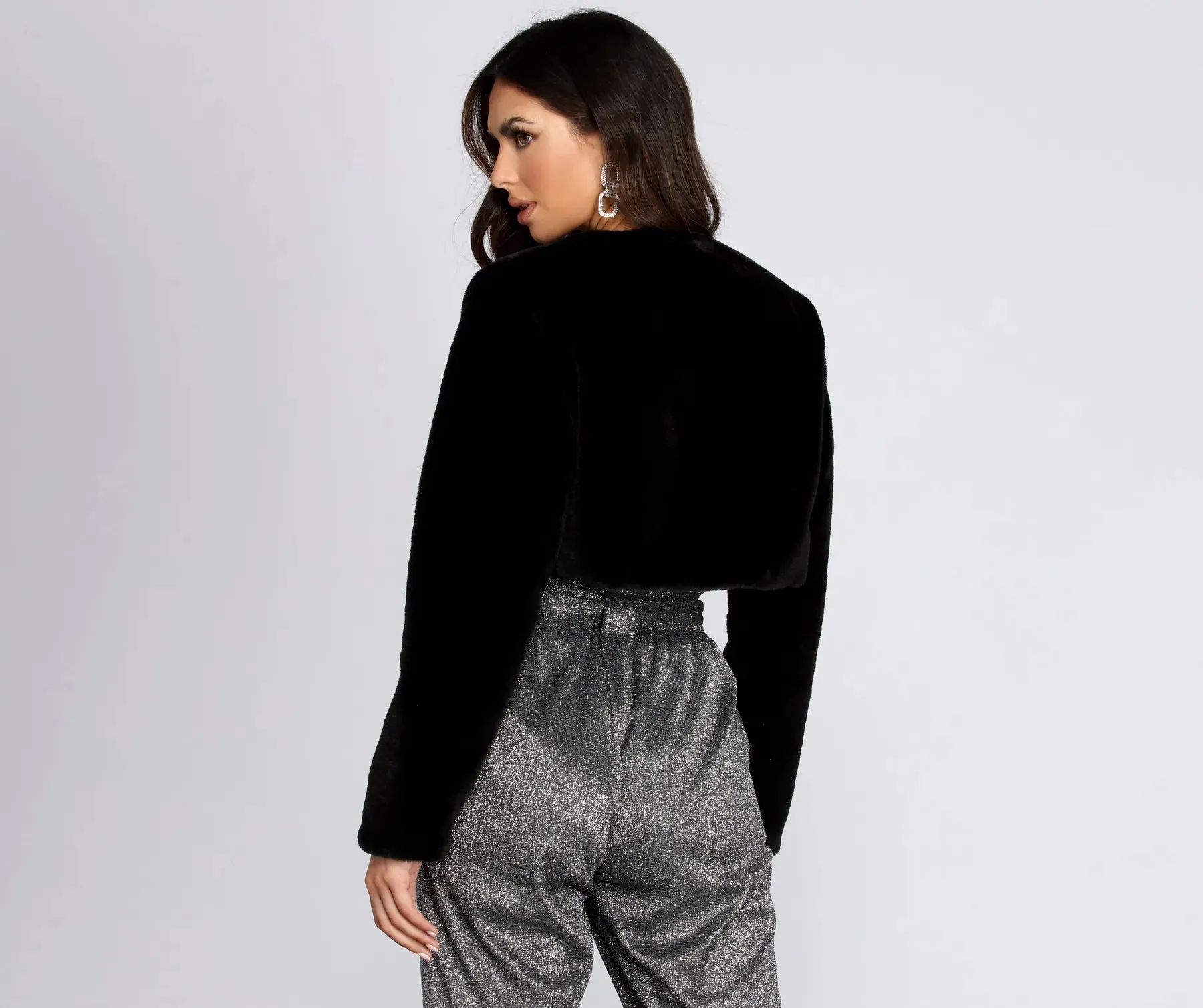 Faux Fur Crop Jacket