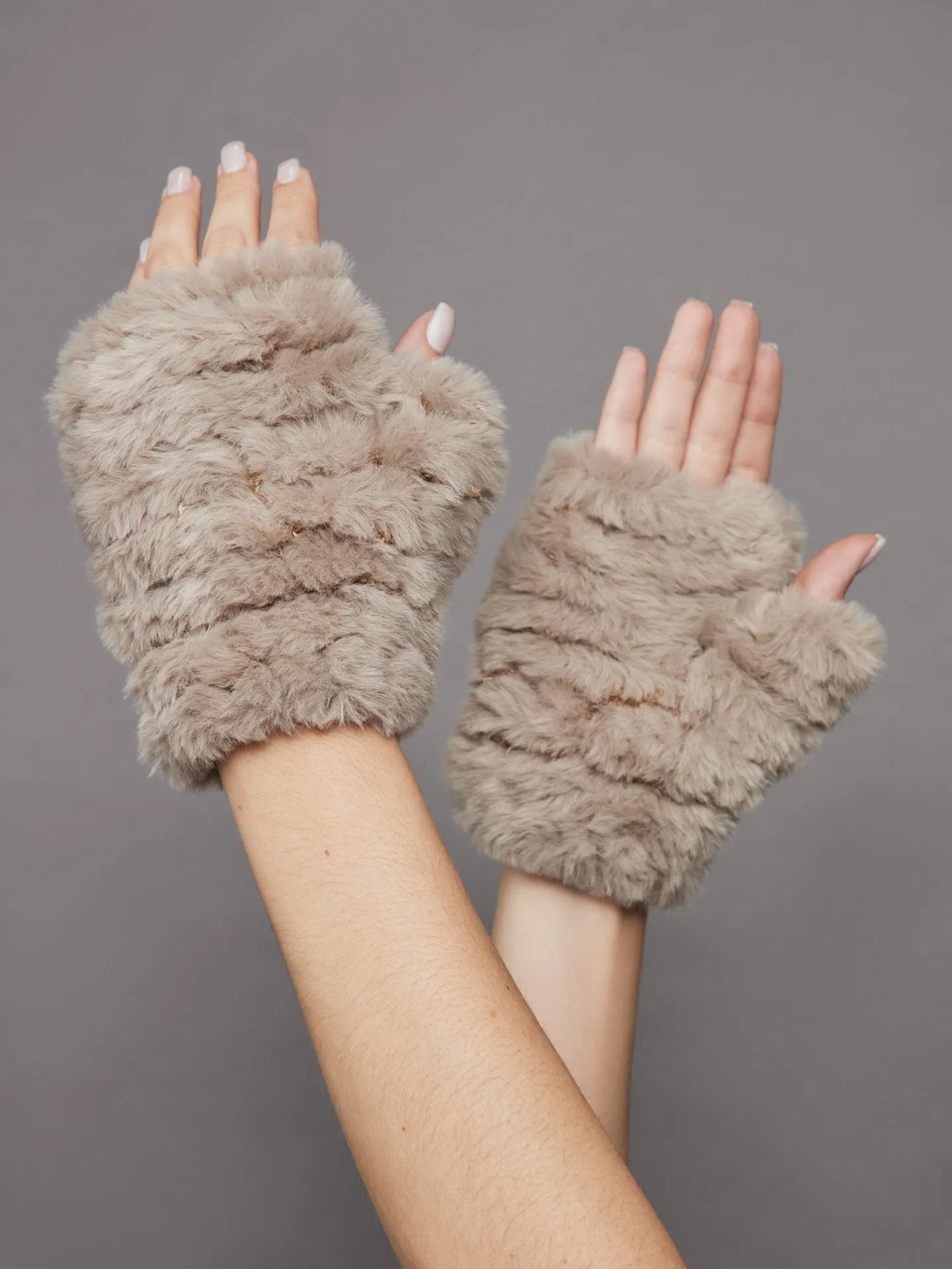 Faux Mandy Mittens - Palomino