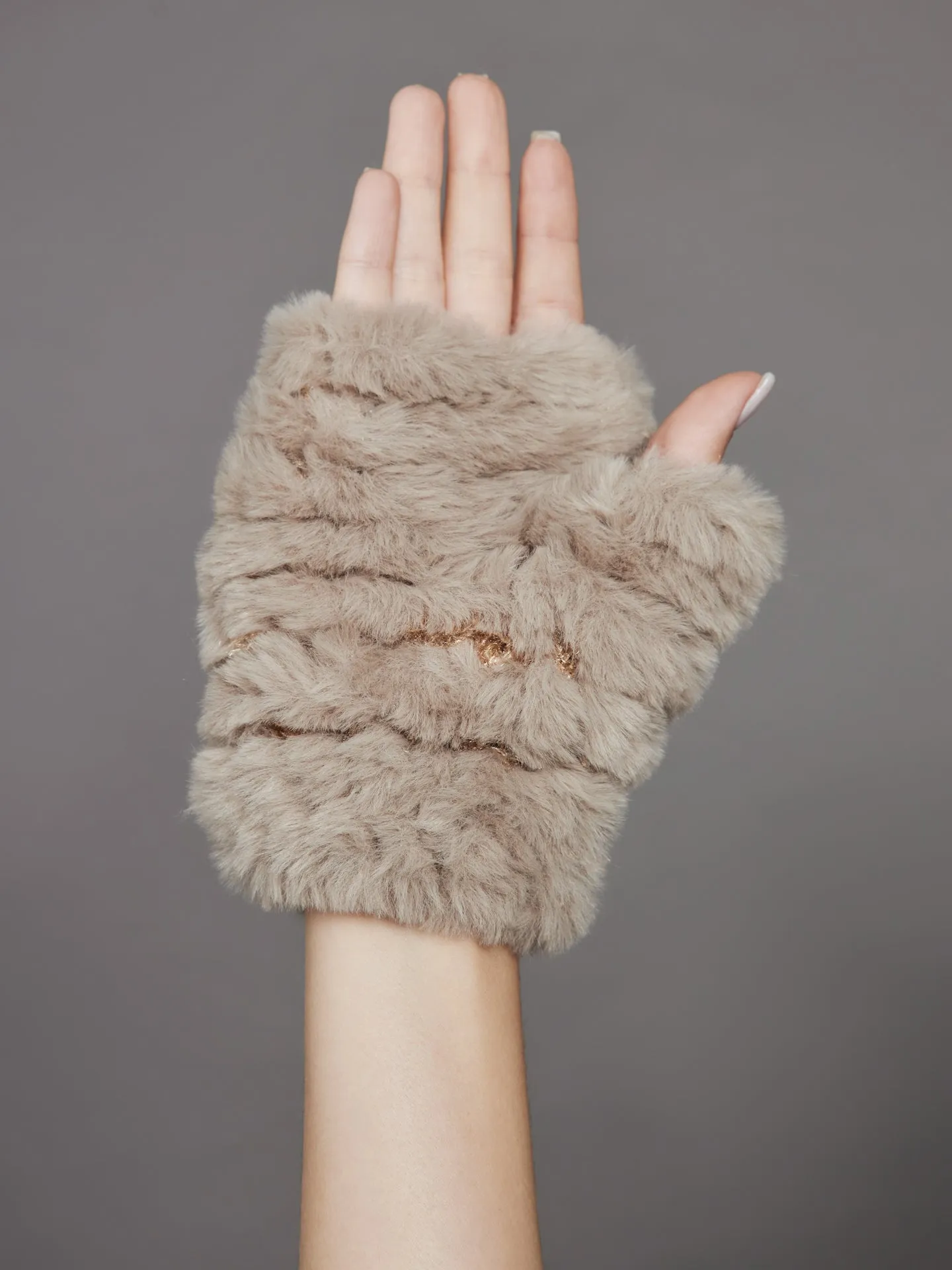 Faux Mandy Mittens - Palomino