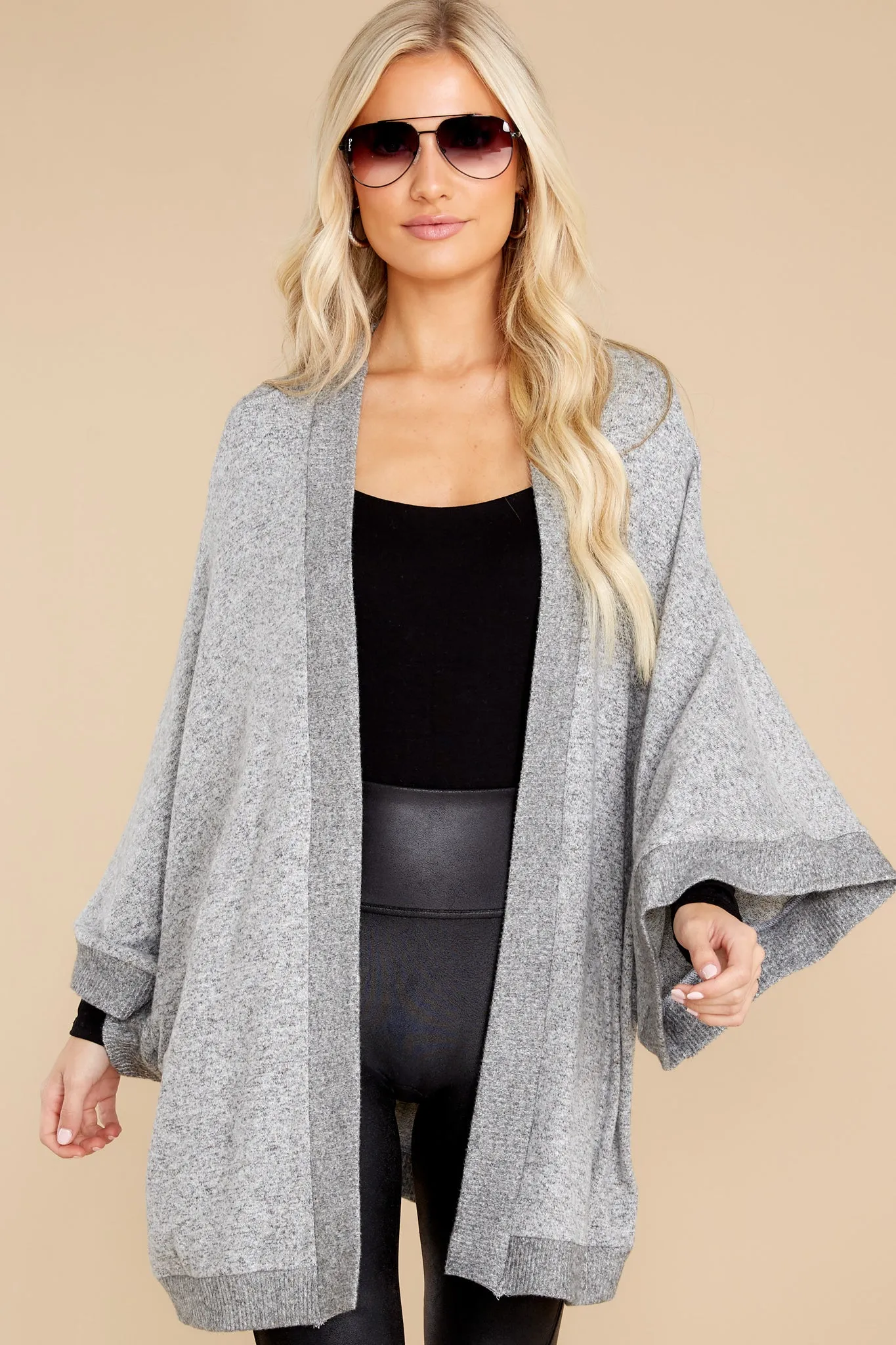 First Sunrise Heather Grey Cardigan