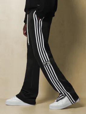 Flare Fit Sweatpants With Side Split And Stripe Tape Detail & Label