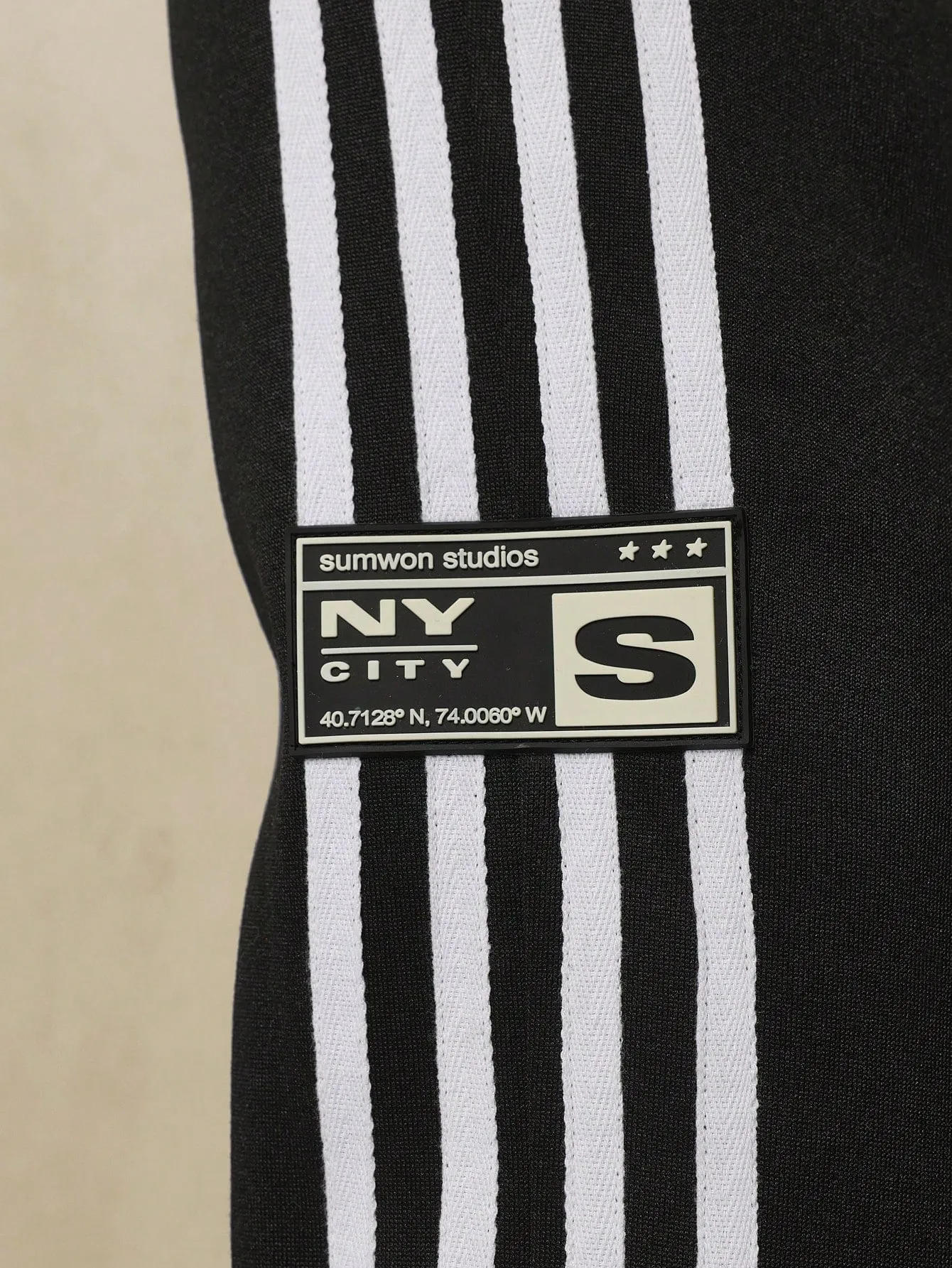 Flare Fit Sweatpants With Side Split And Stripe Tape Detail & Label