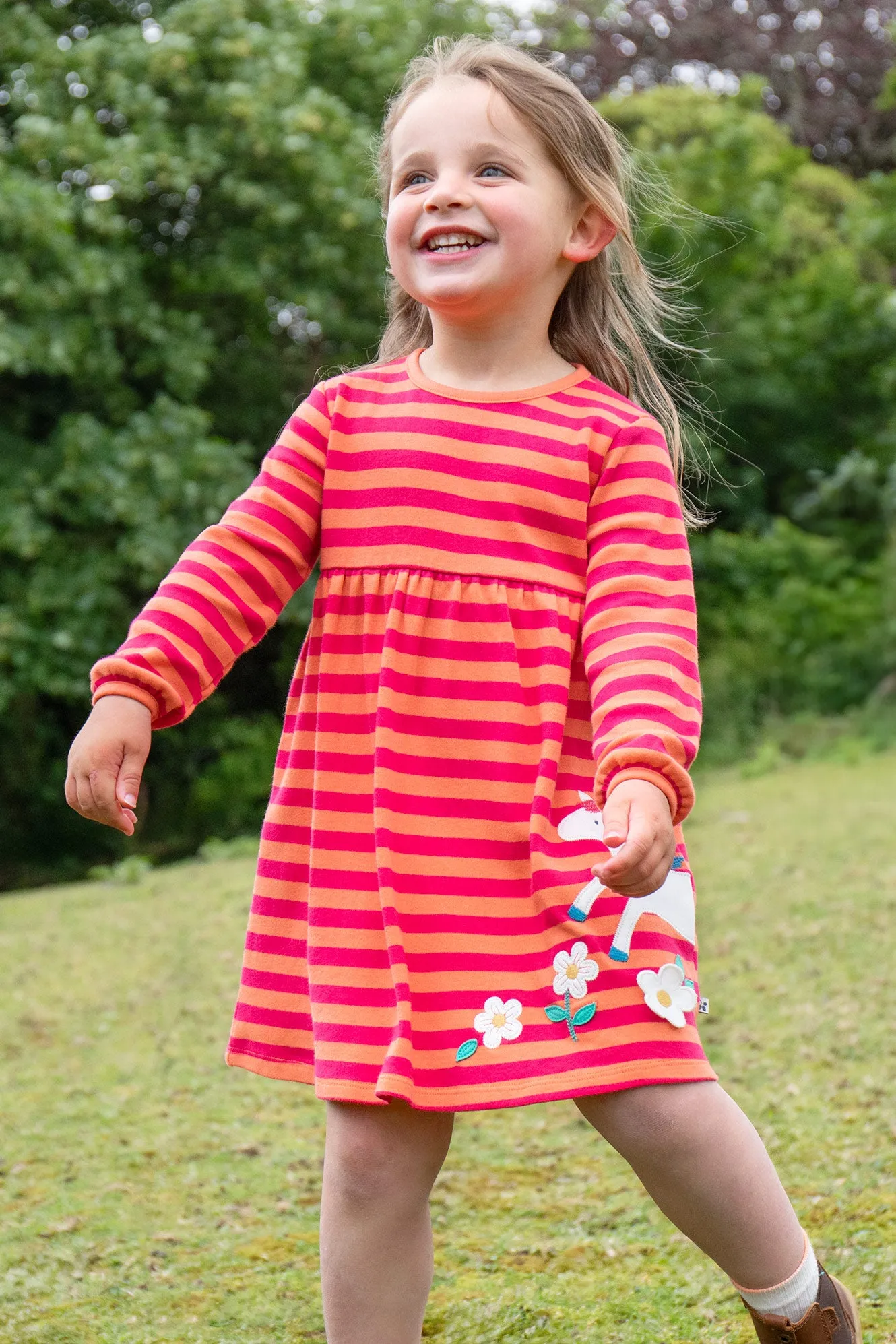 Frugi Baby Girls Dolcie Unicorn Dress