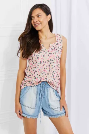 Full Size Printed Sleeveless Top