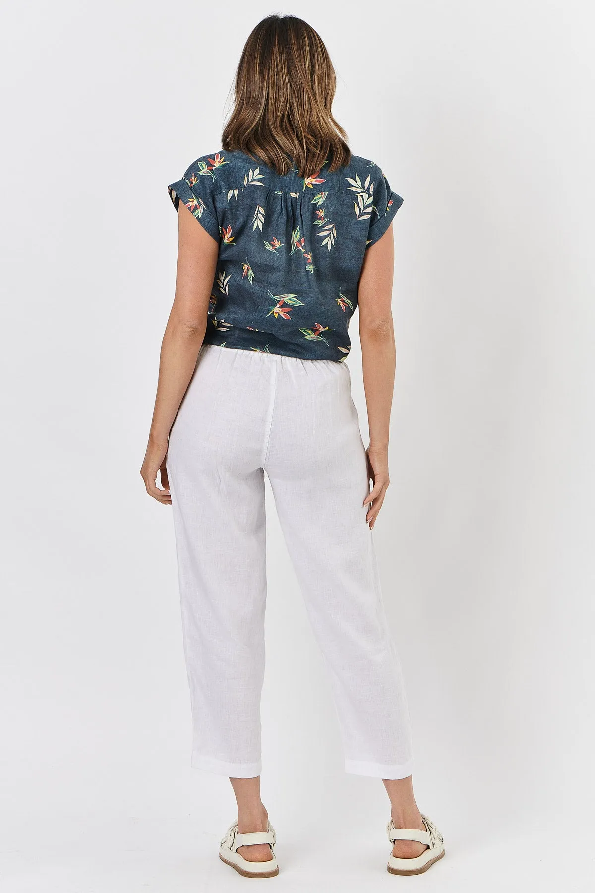 GA464 Linen Pants in White