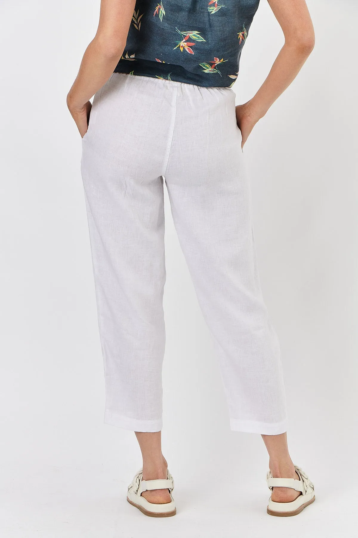 GA464 Linen Pants in White