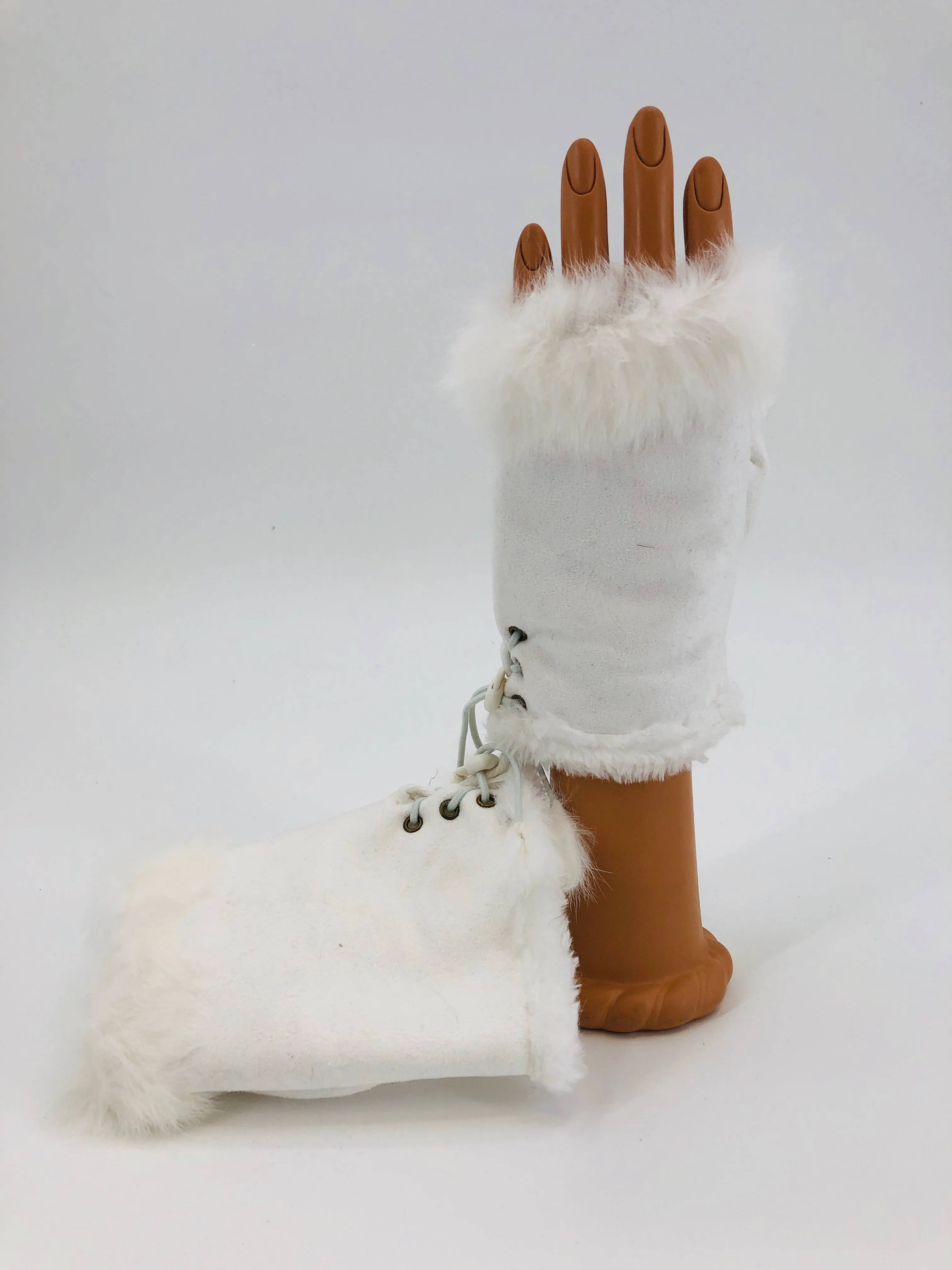 Genuine Rabbit Fingerless Gloves - Multiple Colors