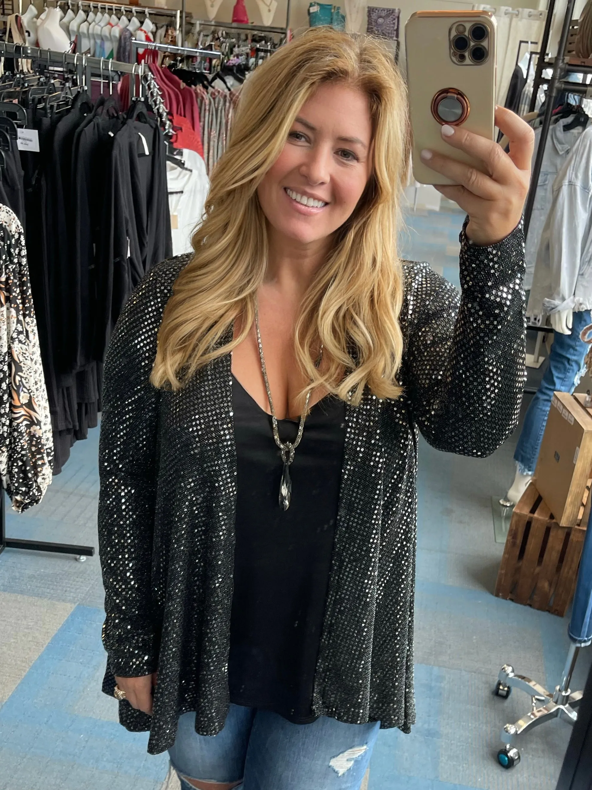 Gia Shimmer Cardigan