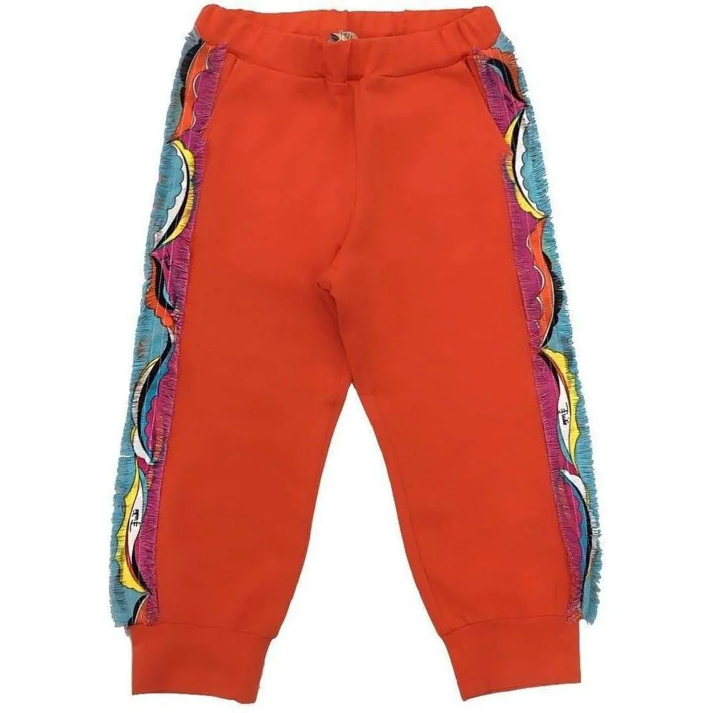 Girls Orange Joggers