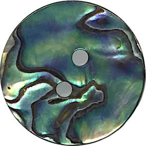 Greens & Blues Vivid Abalone 7/8" Button #0036