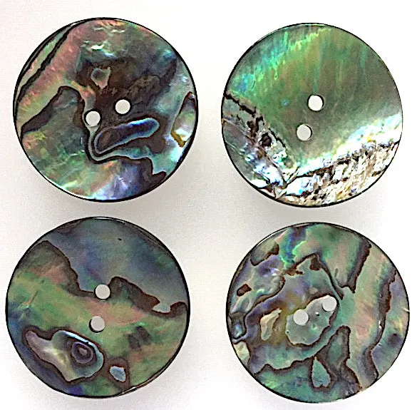 Greens & Blues Vivid Abalone 7/8" Button #0036