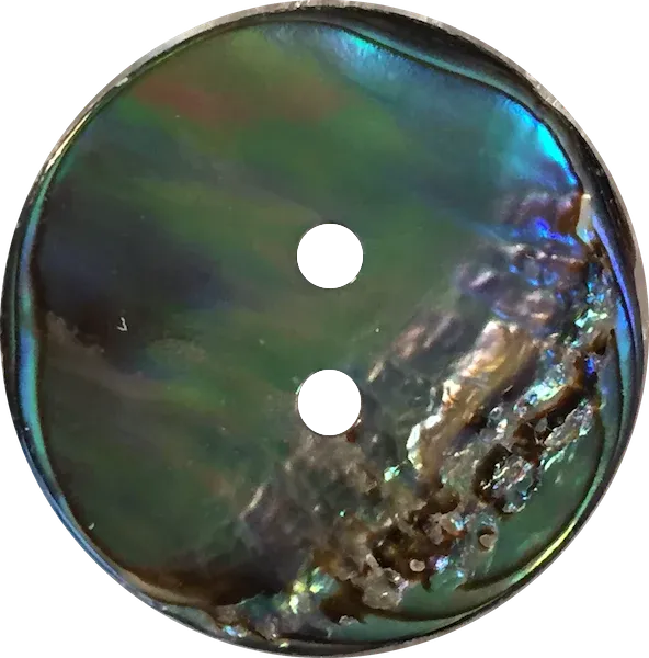 Greens & Blues Vivid Abalone 7/8" Button #0036