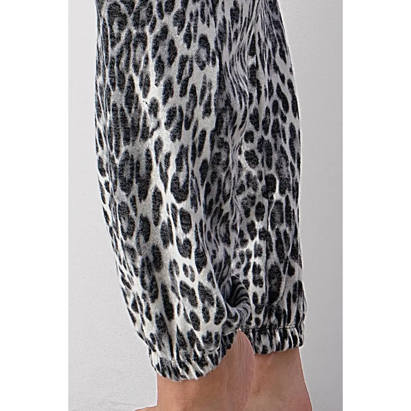 Hacci Leopard Print Pajama Lounge Wear Set