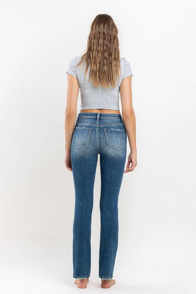 High Rise Stretch Slim Straight in Moonlight by Vervet