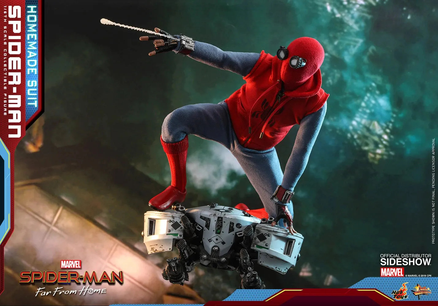 HOT TOYS MARVEL SPIDER-MAN FAR FROM HOME (HOMEMADE SUIT VERSION) COLLECTIBLE FIGURE 1/6TH SCALE - MMS552