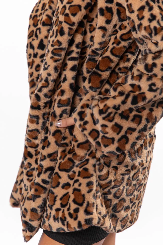 I Won't Give Up Brown Leopard Fur Coat FINAL SALE