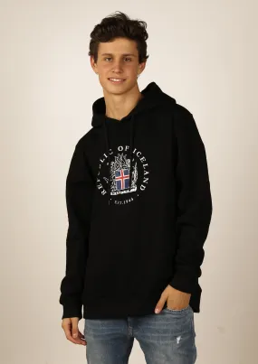 Iceland Men Hoodie Coat of Arms