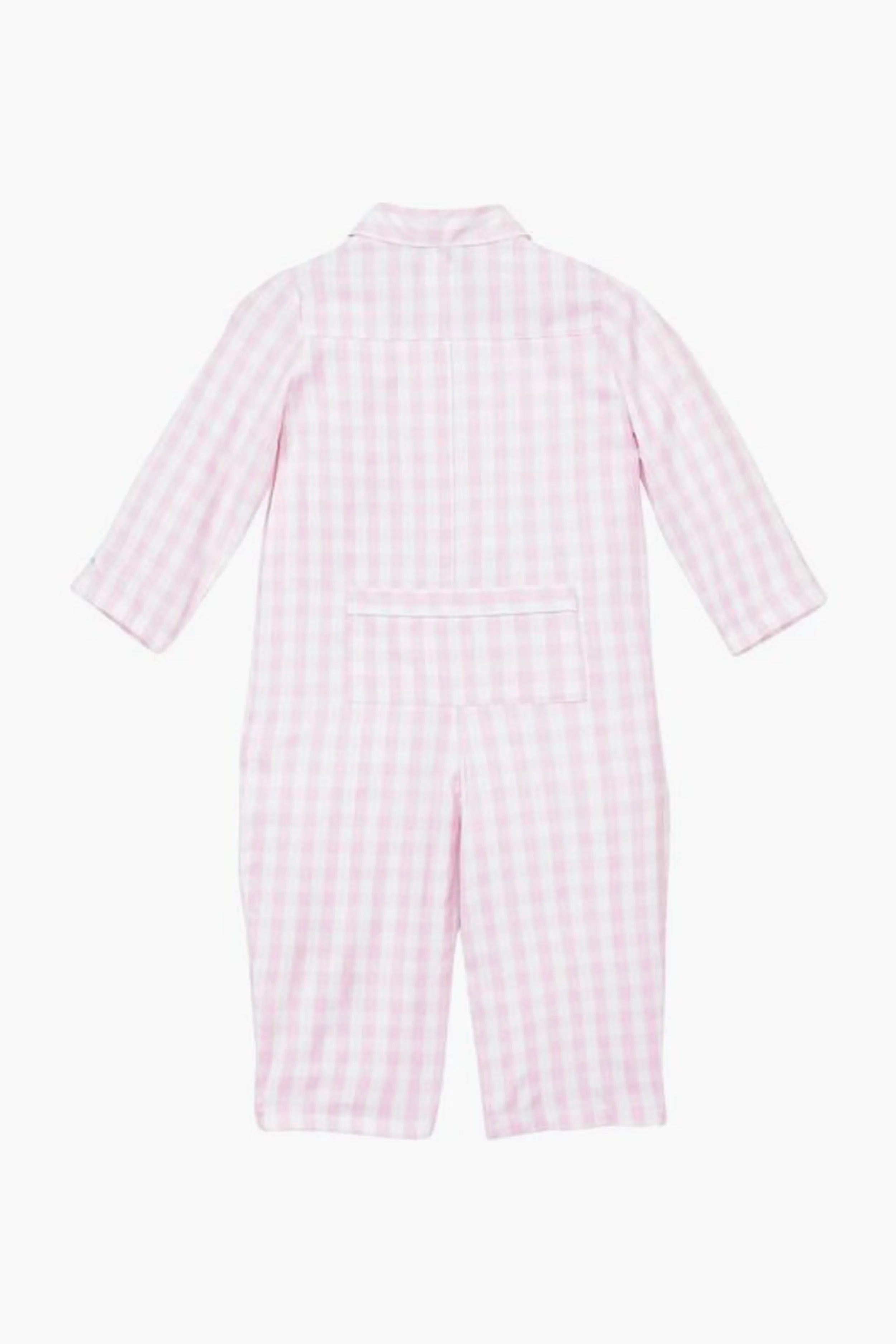 Infant Pink Gingham Romper