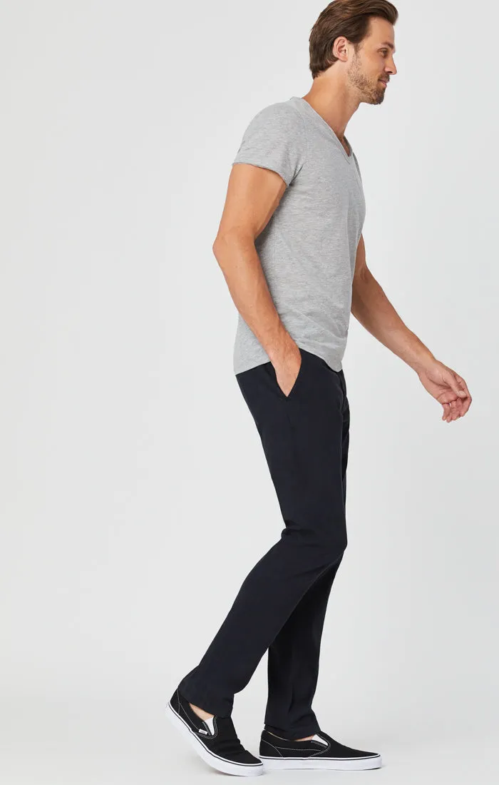 JOHNNY SLIM CHINO PANTS IN DEEP NAVY SATEEN