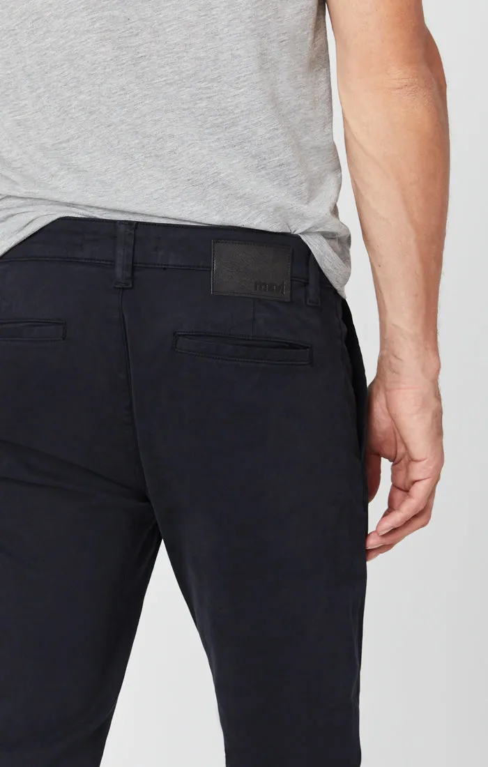 JOHNNY SLIM CHINO PANTS IN DEEP NAVY SATEEN