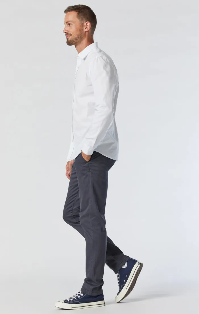 JOHNNY SLIM CHINO PANTS IN EBONY TWILL