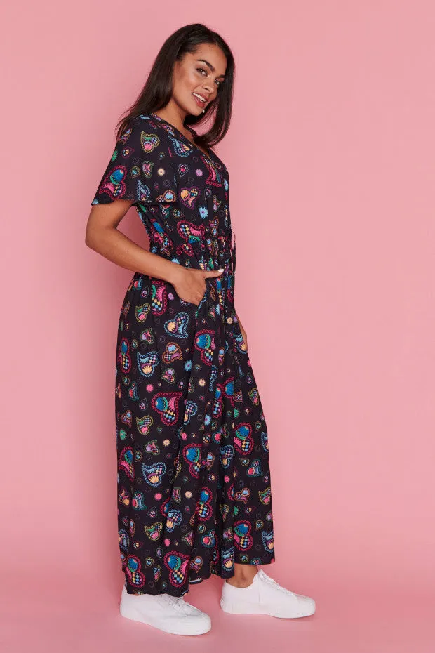 Justine Paisley Hearts Jumpsuit