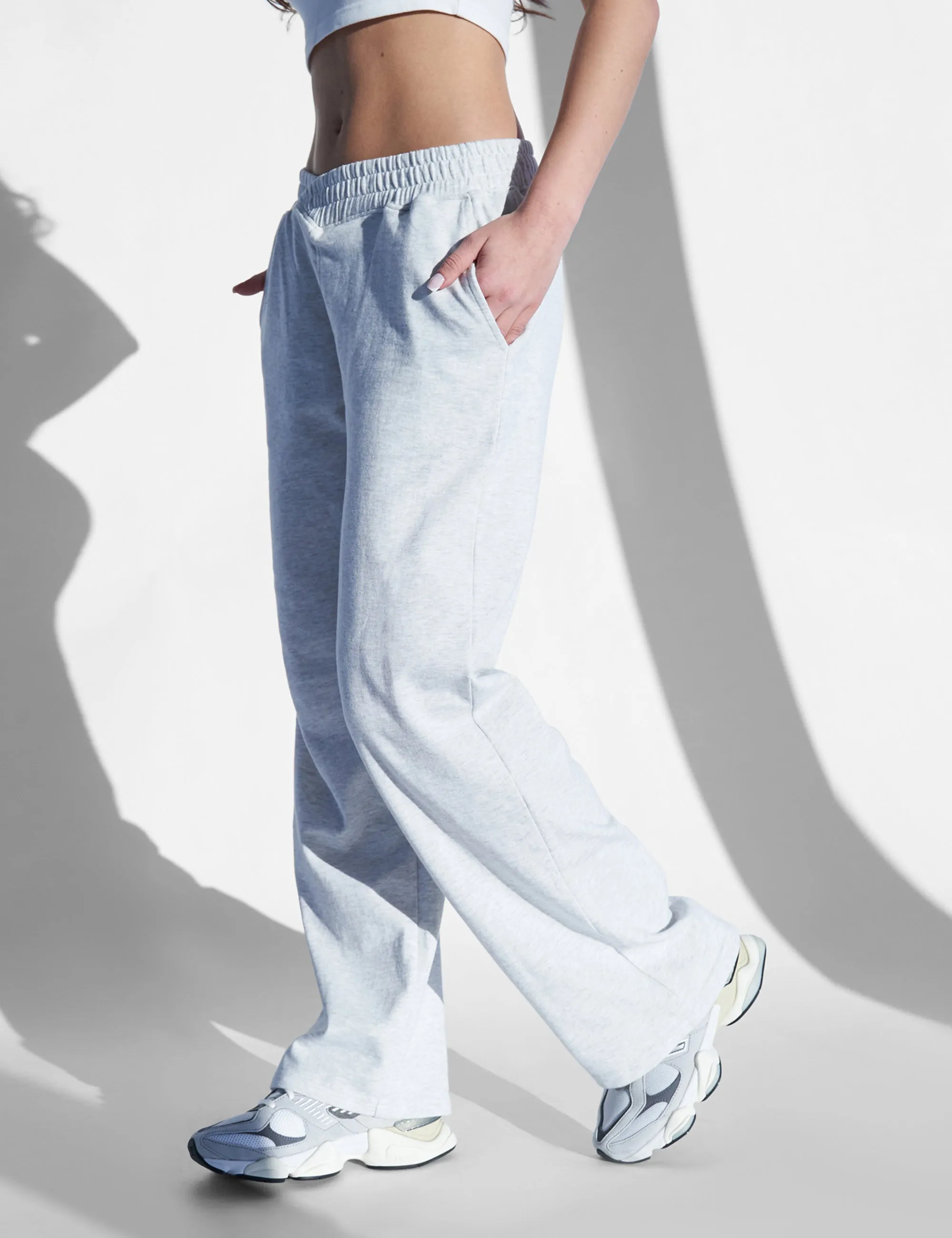 Kaiia V Waistband Jogger Grey Marl