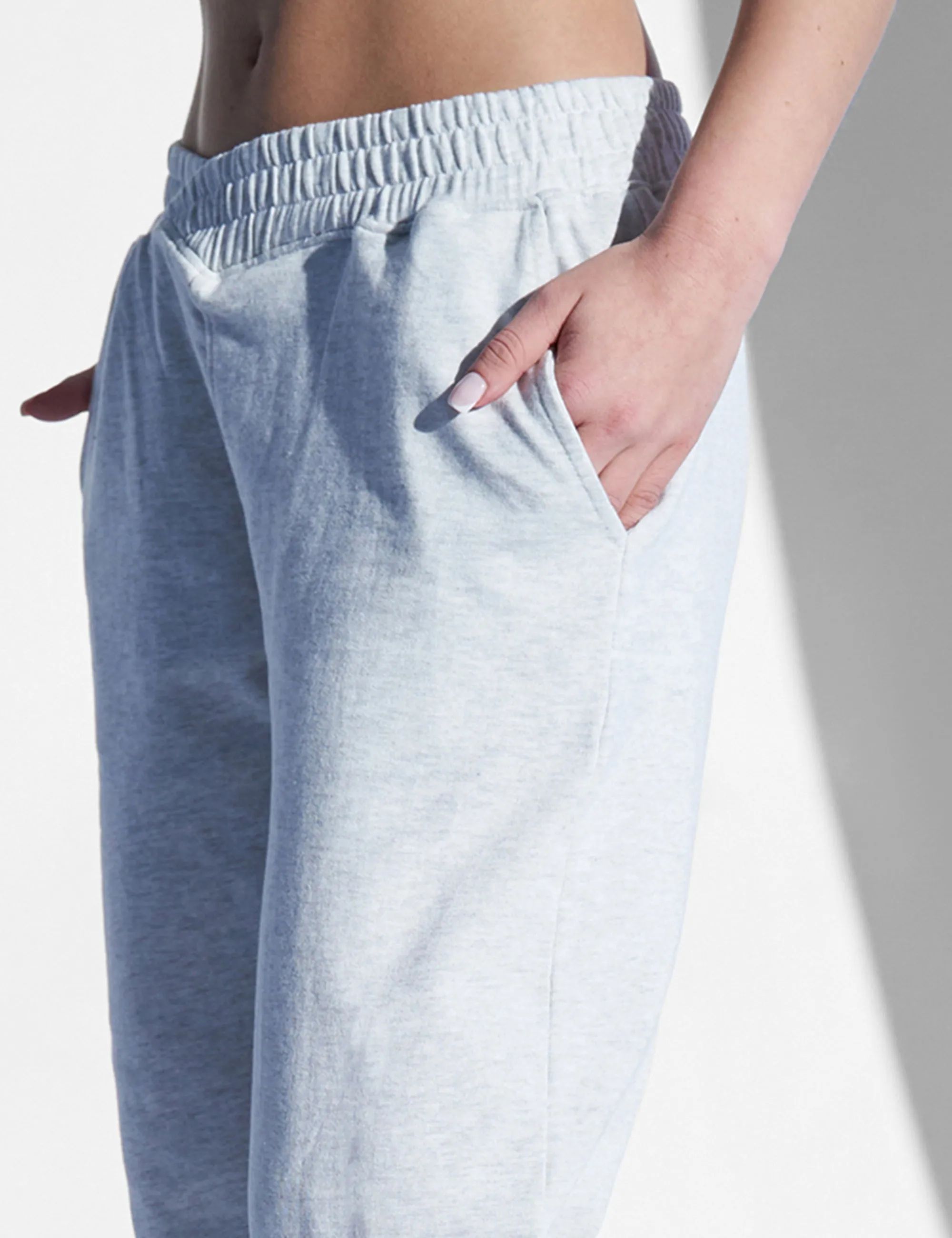 Kaiia V Waistband Jogger Grey Marl