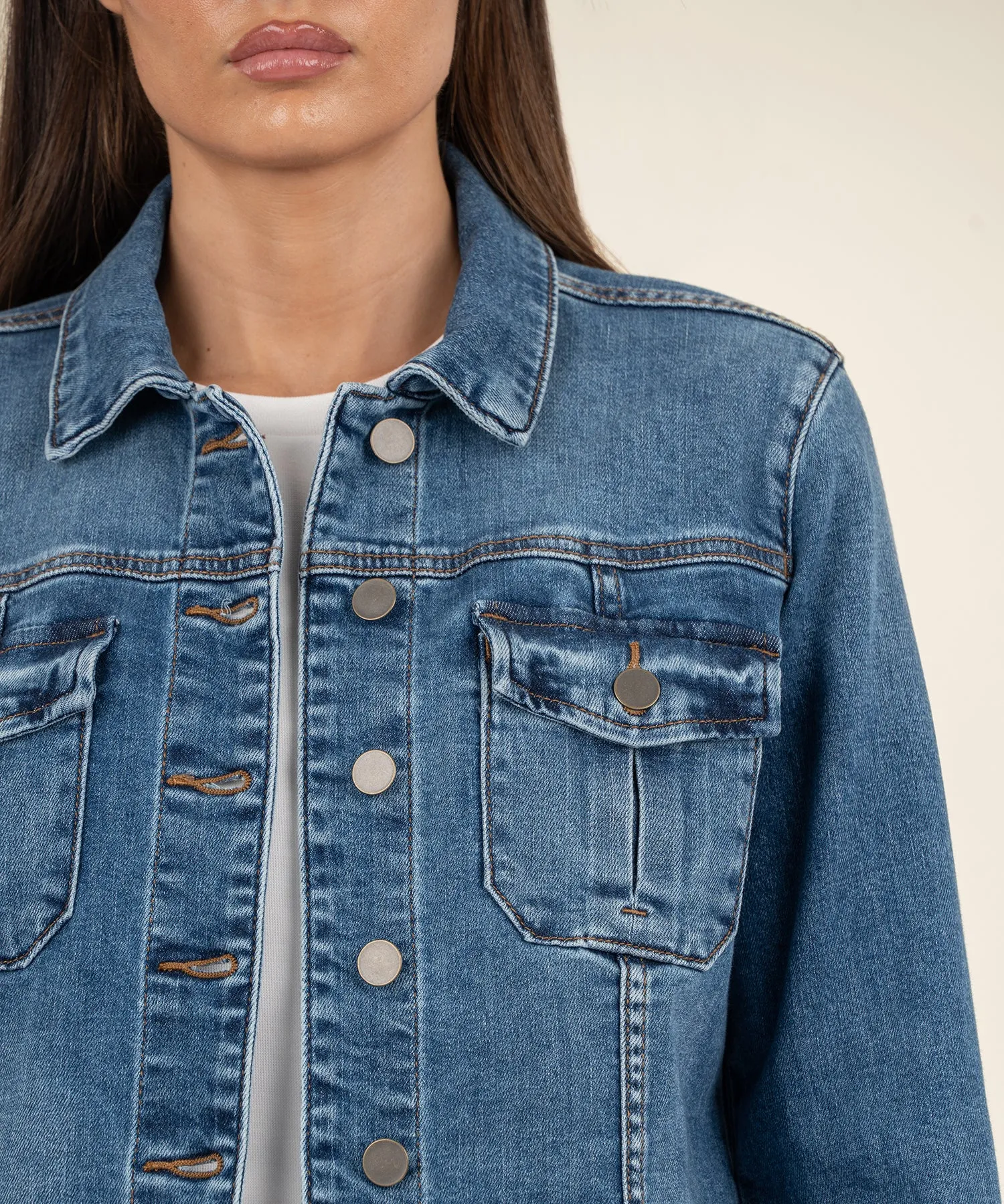 Kara Raw Hem Denim Jacket