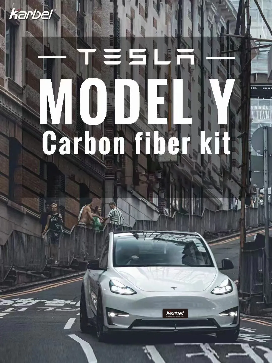 Karbel Carbon Pre-preg Carbon Fiber Upper Valences for Tesla Model Y / Performance