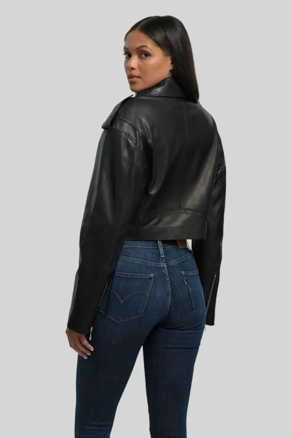 Lara Leather Moto Jacket