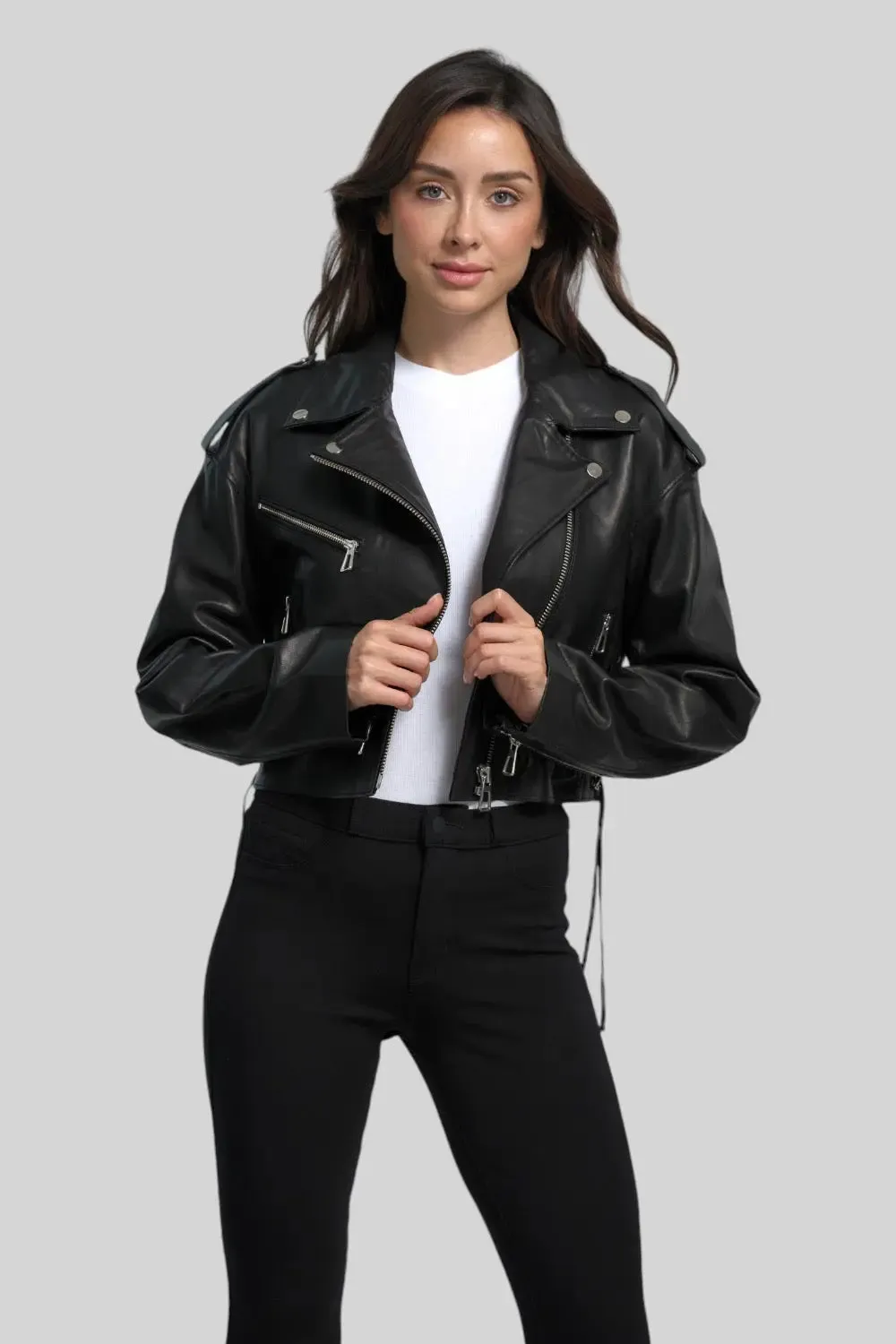 Lara Leather Moto Jacket