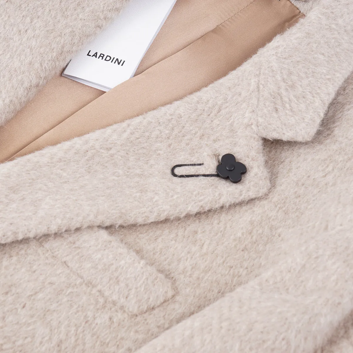 Lardini Plush Alpaca and Wool Overcoat