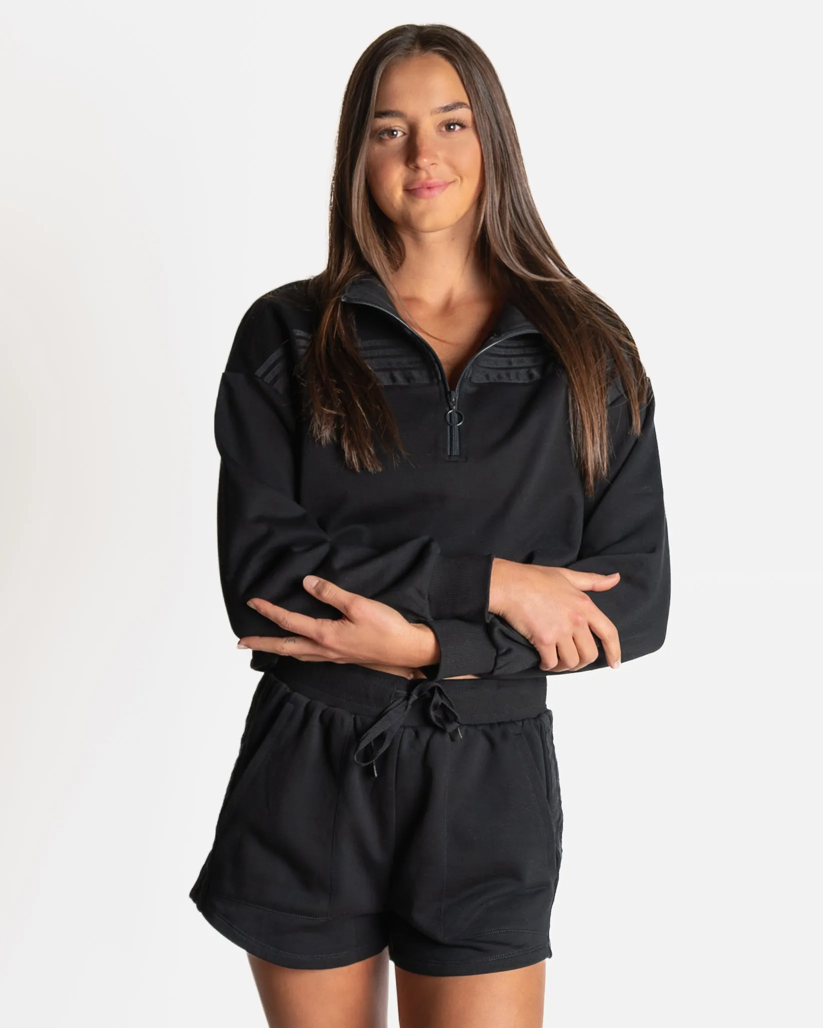 Leisure Quarter Zip - Black (Final Sale)