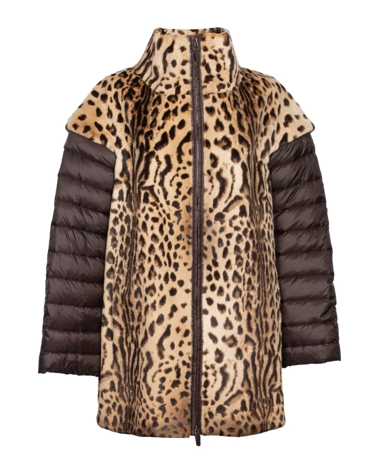 Leopard Pattern Fur Coat