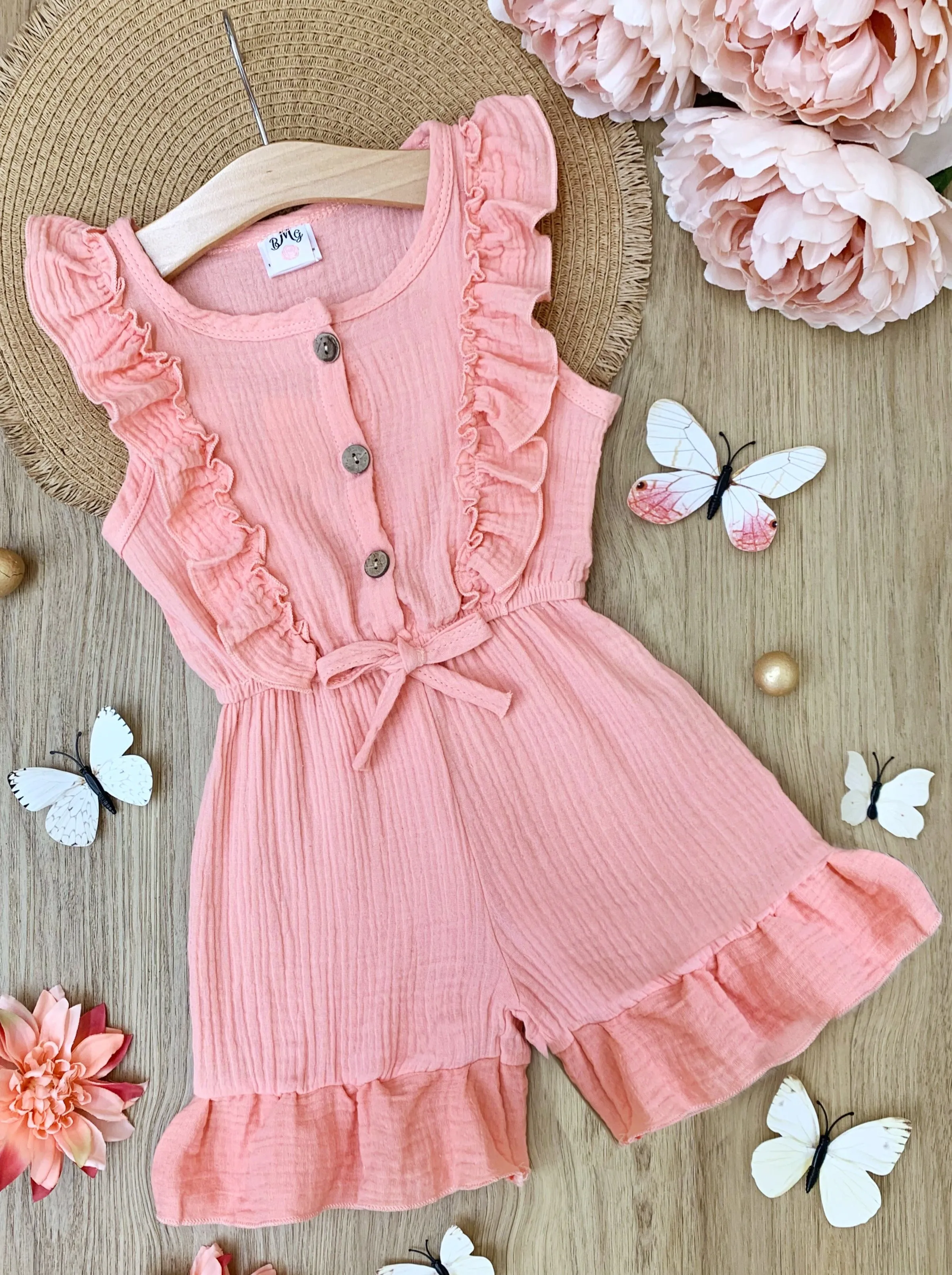 Let's Go To The Beach Ruffled Romper