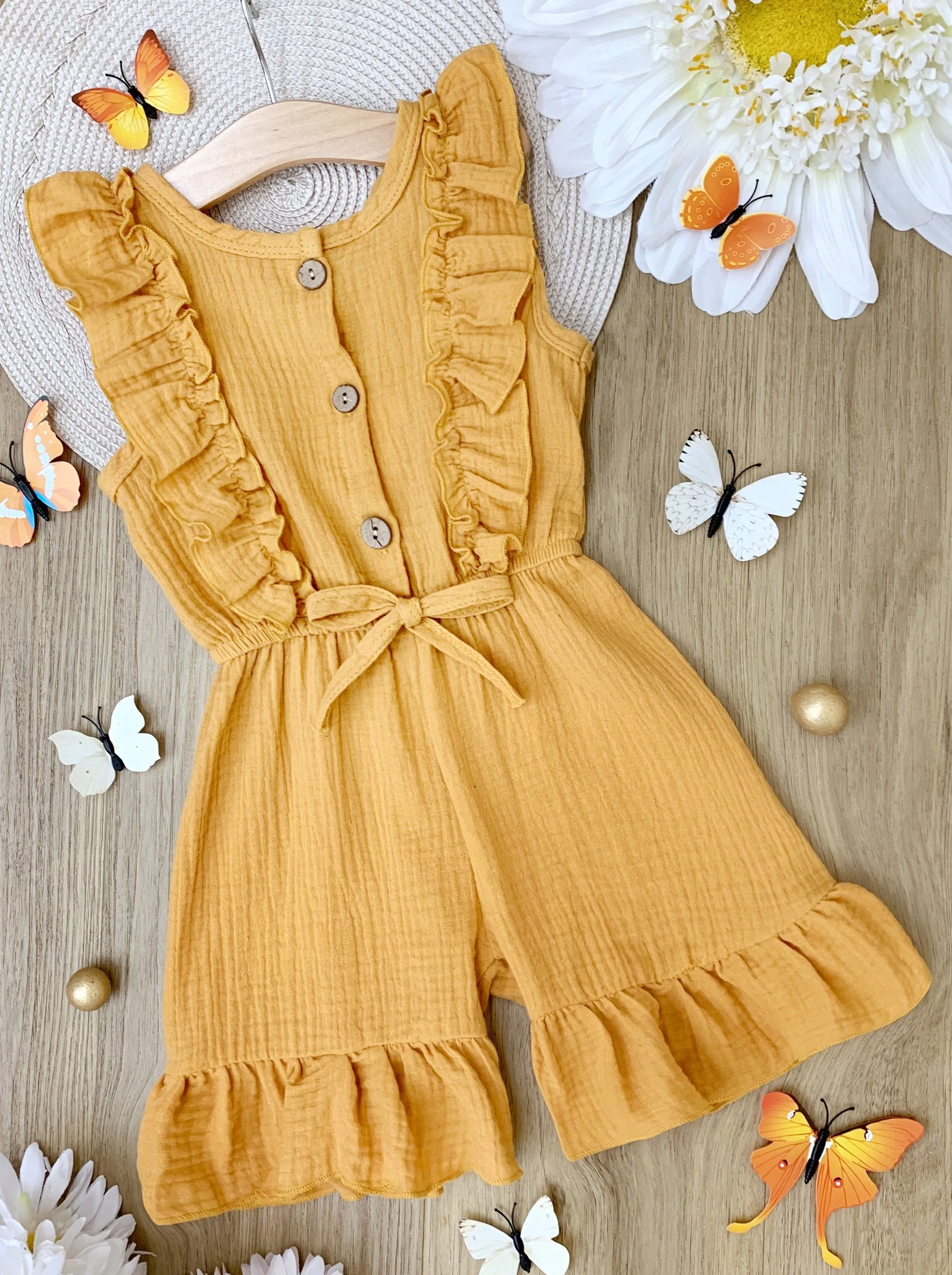 Let's Go To The Beach Ruffled Romper